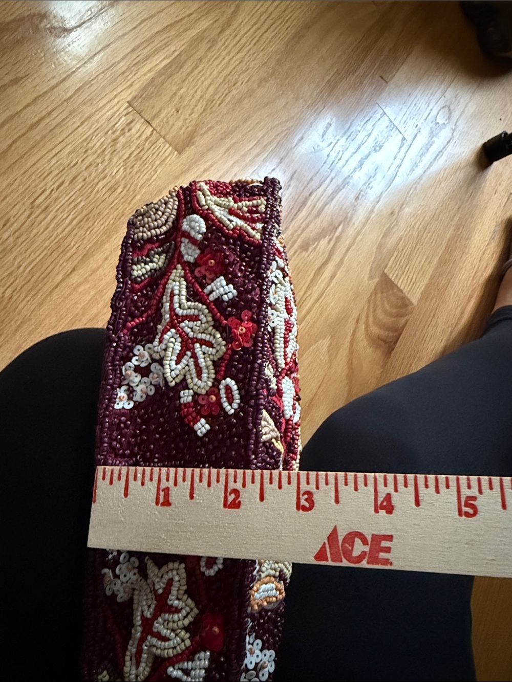 ❇️NWT❇️ SOL and MER Fall Beaded Mini Top-Handle Bag in Burgundy Floral - Picture 11 of 11